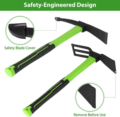2pcs Garden Tools Comfortable Handle Hoes for Garden Work Carbon Steel Outdoor Tools