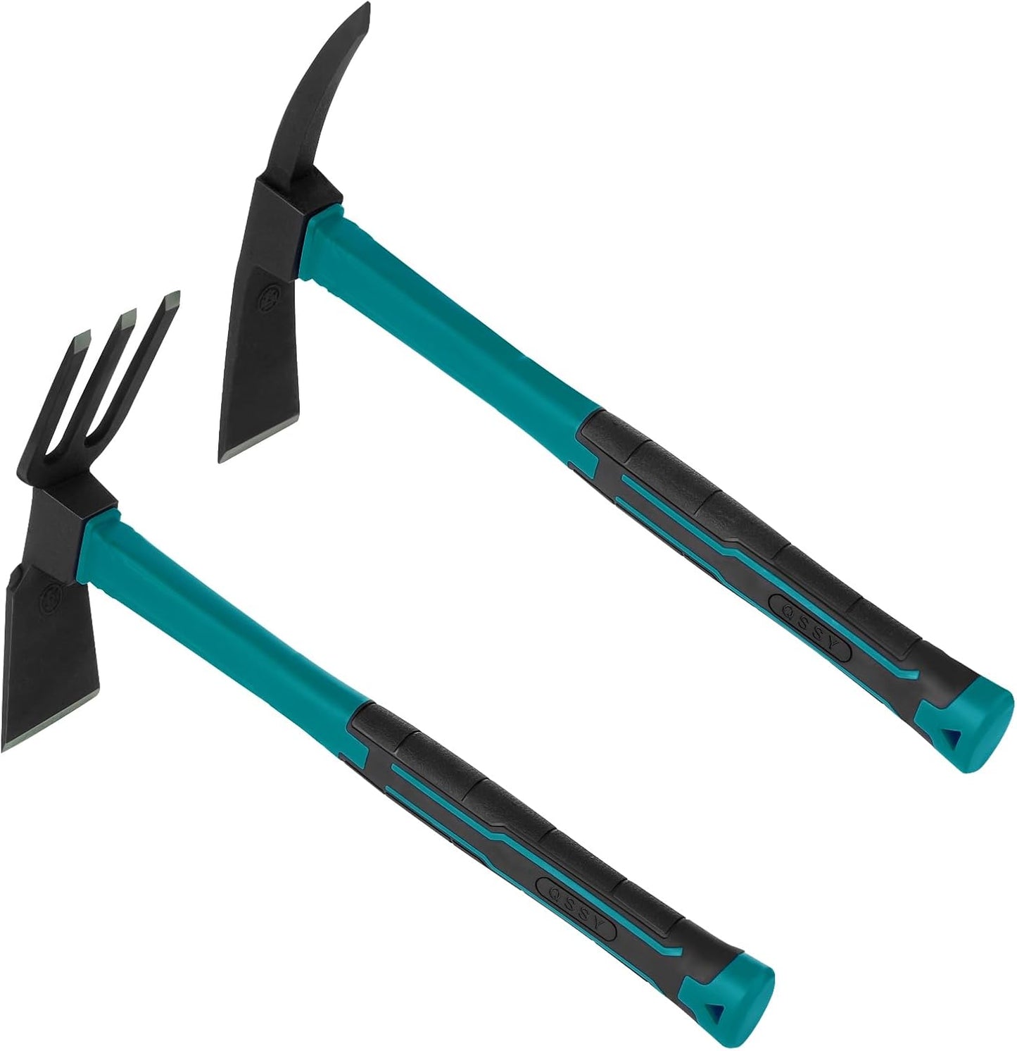 2pcs Garden Tools Comfortable Handle Hoes for Garden Work Carbon Steel Outdoor Tools
