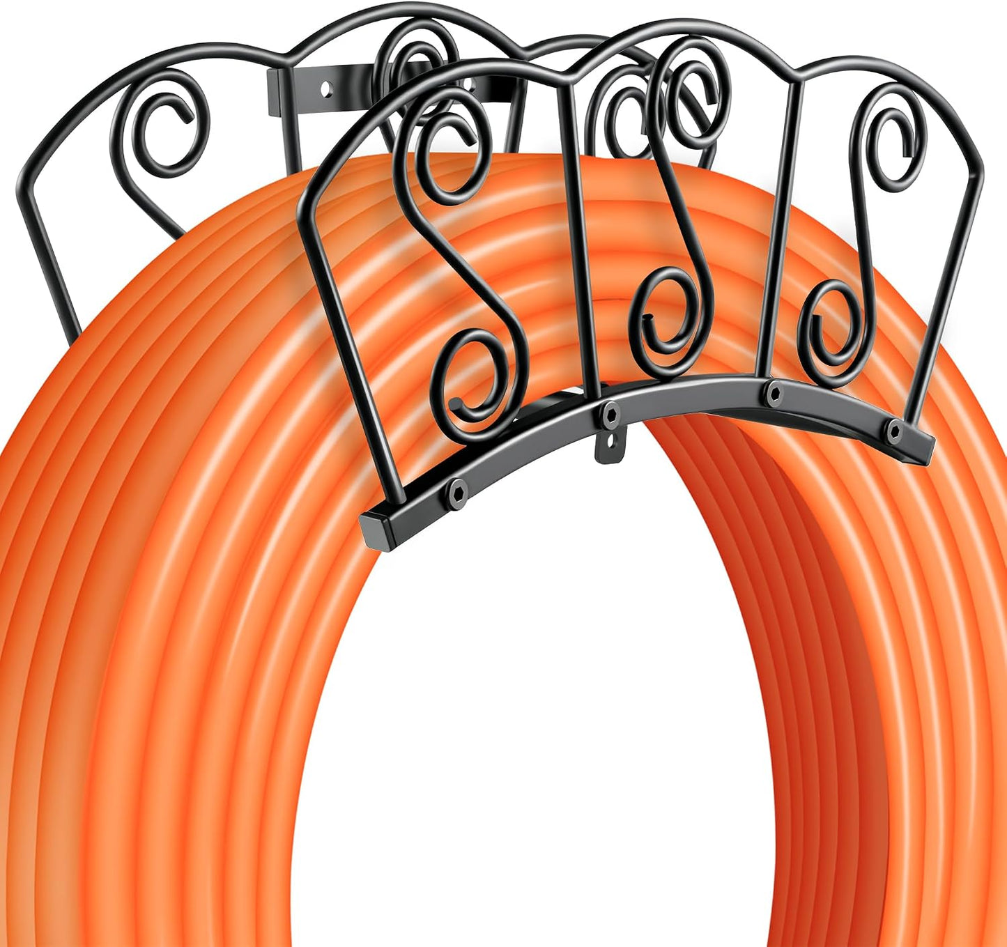 Garden Hose Holder, Heavy Duty Water Hose Holders, Sturdy Metal Hose Stand, Hose Organizer, Water Hose Hanger Rack, Hose Reel Storage Stake hold 150Ft Water Hoses, for Patio, Lawn, Garden