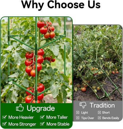 4 Pack 72" Tall Tomato Cages for Garden, Large Tomato Trellis