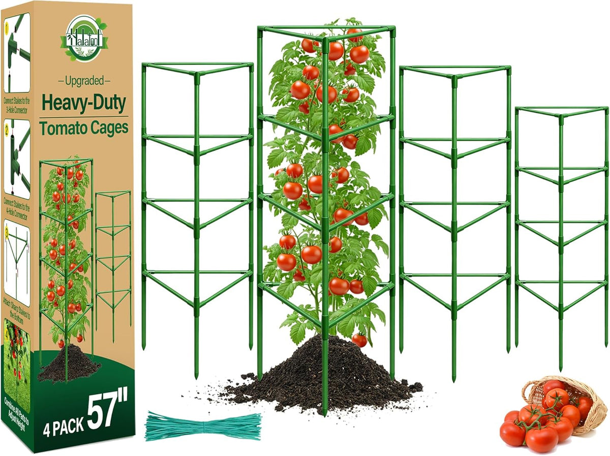 4 Pack 72" Tall Tomato Cages for Garden, Large Tomato Trellis