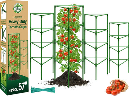 4 Pack 72" Tall Tomato Cages for Garden, Large Tomato Trellis