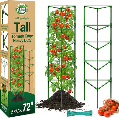 4 Pack 72" Tall Tomato Cages for Garden, Large Tomato Trellis