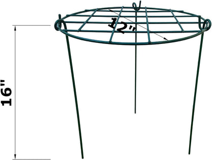 5 Pack 20 x 30 inch Poeny Cage Grow Through Grid Plant Brace Flower Support Rings, Round Metal Plant Stakes Rings, Strong Large Garden Supports for Flowers, Peonies, Rose, Lily