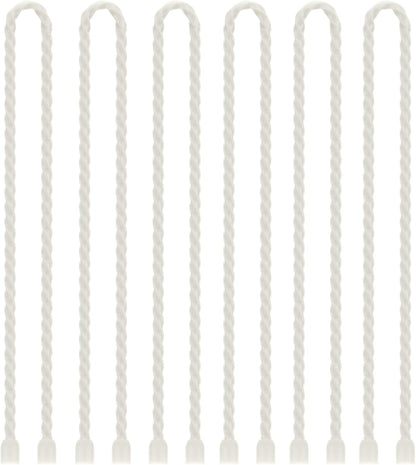 6 PCS 24-Inch Silicone Cable Ties Dia 5mm - Reusable Rubber Twist Ties Bendable Cable Ties for Bundling and Holding, All Purpose Steel-Core Cord Tie for Indoor and Outdoor (White)