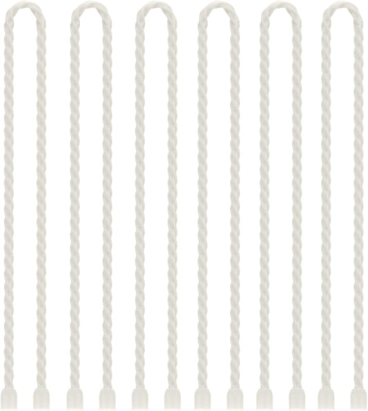 6 PCS 24-Inch Silicone Cable Ties Dia 5mm - Reusable Rubber Twist Ties Bendable Cable Ties for Bundling and Holding, All Purpose Steel-Core Cord Tie for Indoor and Outdoor (White)