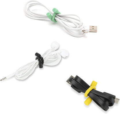 6 PCS 24-Inch Silicone Cable Ties Dia 5mm - Reusable Rubber Twist Ties Bendable Cable Ties for Bundling and Holding, All Purpose Steel-Core Cord Tie for Indoor and Outdoor (White)