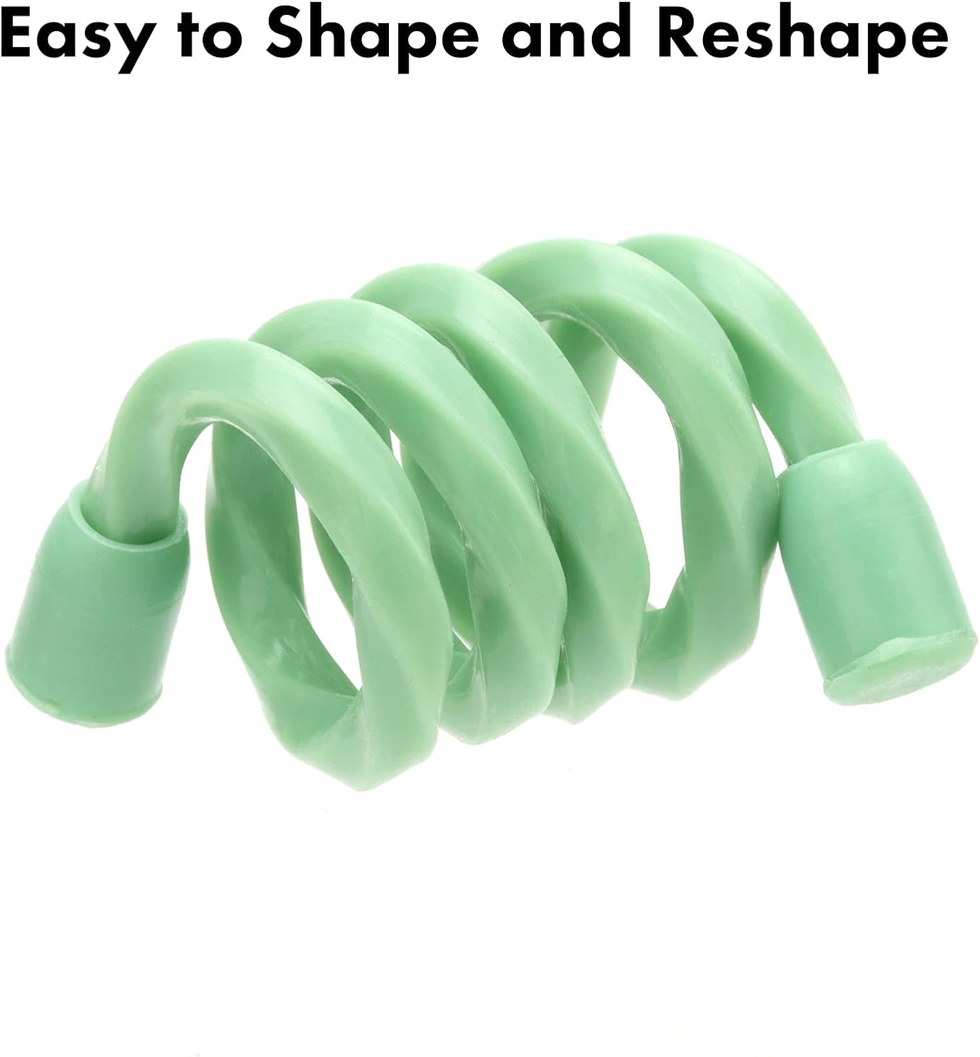 6 PCS 24-Inch Silicone Cable Ties Dia 5mm - Reusable Rubber Twist Ties Bendable Cable Ties for Bundling and Holding, All Purpose Steel-Core Cord Tie for Indoor and Outdoor (White)