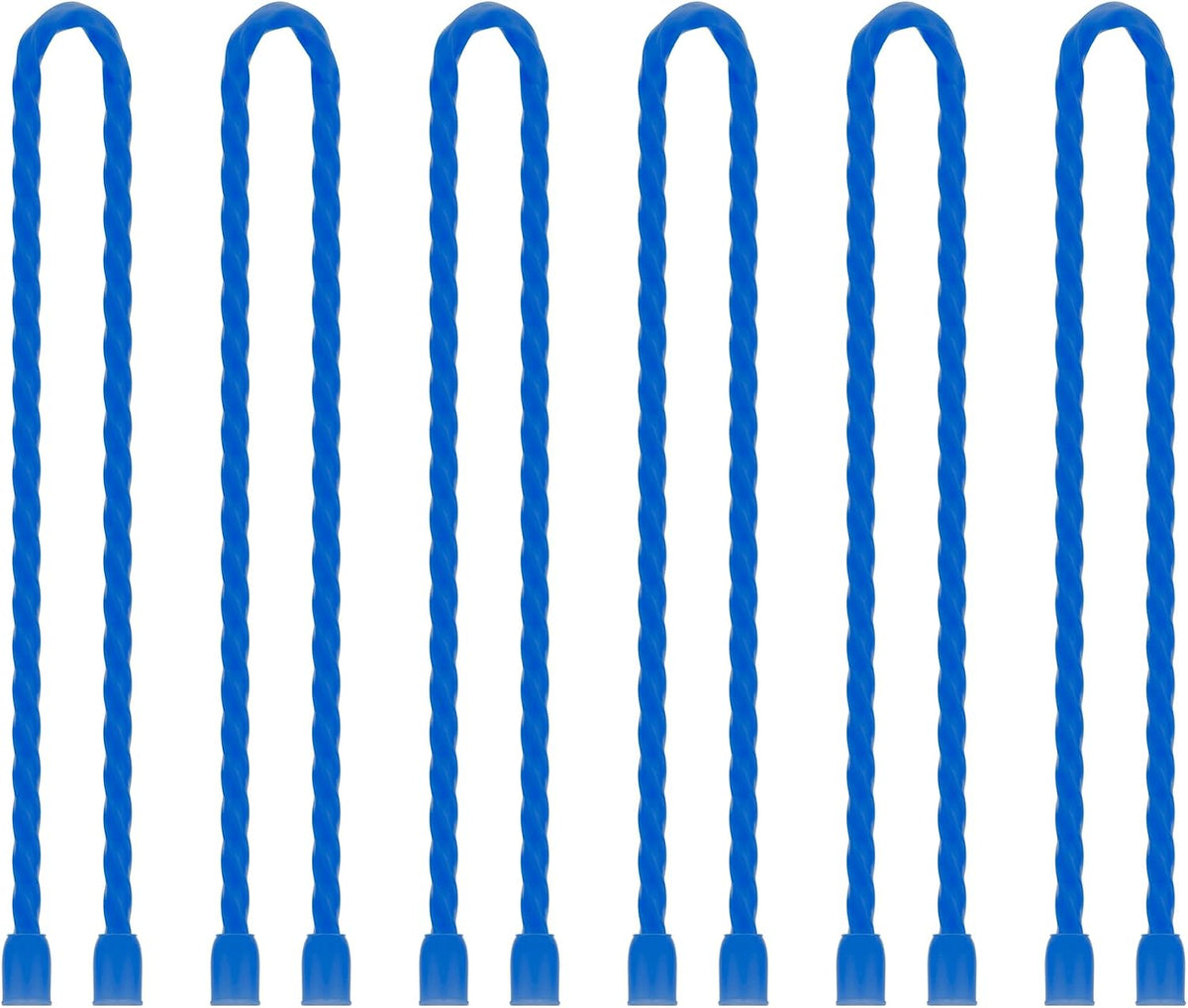 6 PCS 24-Inch Silicone Cable Ties Dia 5mm - Reusable Rubber Twist Ties Bendable Cable Ties for Bundling and Holding, All Purpose Steel-Core Cord Tie for Indoor and Outdoor (White)
