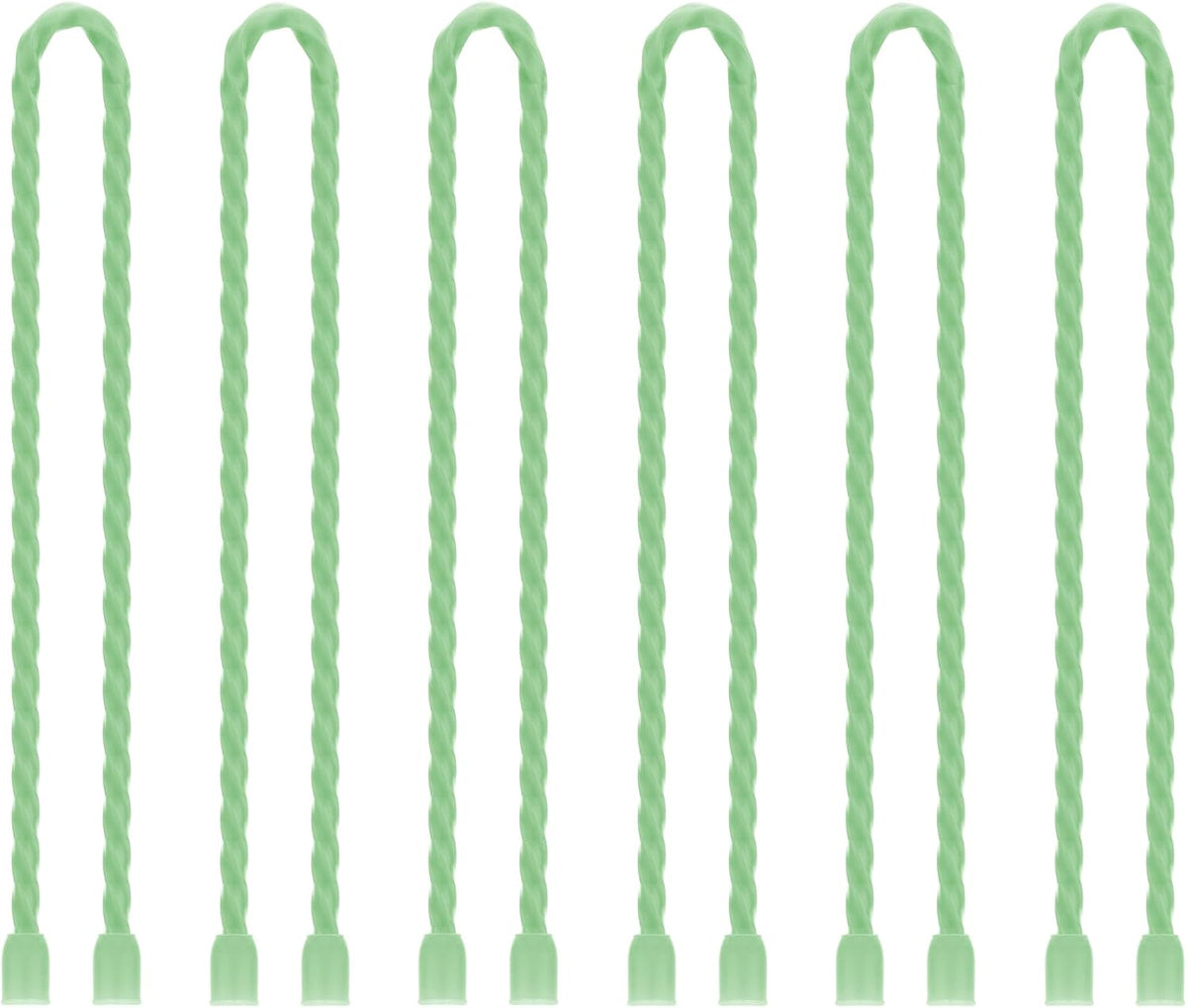 6 PCS 24-Inch Silicone Cable Ties Dia 5mm - Reusable Rubber Twist Ties Bendable Cable Ties for Bundling and Holding, All Purpose Steel-Core Cord Tie for Indoor and Outdoor (White)