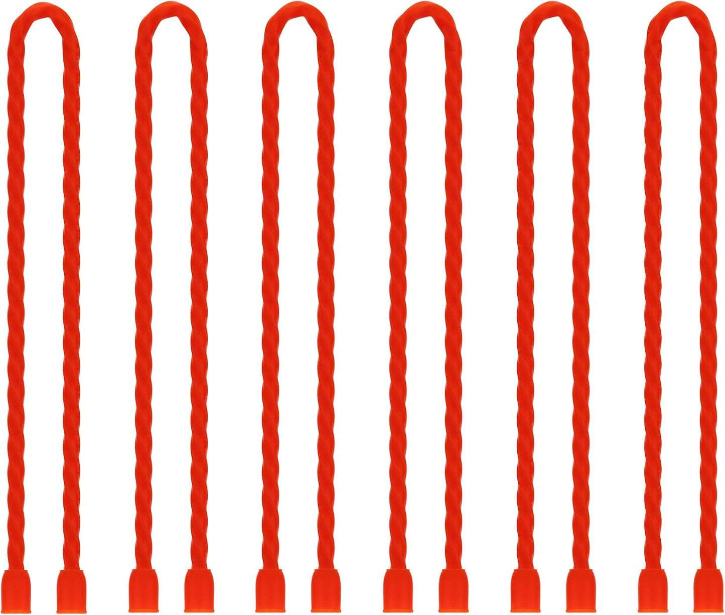 6 PCS 24-Inch Silicone Cable Ties Dia 5mm - Reusable Rubber Twist Ties Bendable Cable Ties for Bundling and Holding, All Purpose Steel-Core Cord Tie for Indoor and Outdoor (White)