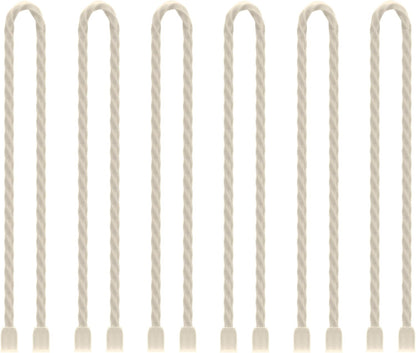 6 PCS 24-Inch Silicone Cable Ties Dia 5mm - Reusable Rubber Twist Ties Bendable Cable Ties for Bundling and Holding, All Purpose Steel-Core Cord Tie for Indoor and Outdoor (White)