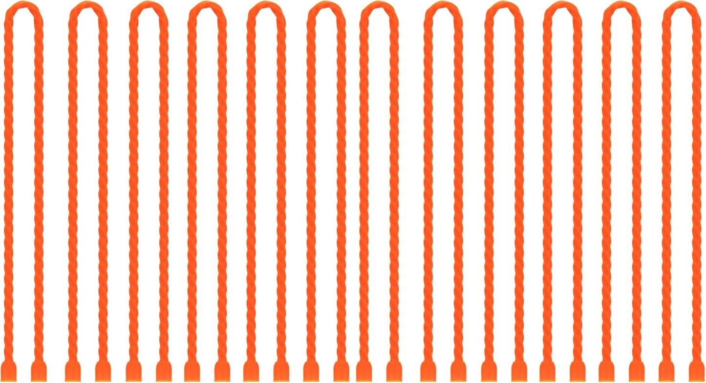 6 PCS 24-Inch Silicone Cable Ties Dia 5mm - Reusable Rubber Twist Ties Bendable Cable Ties for Bundling and Holding, All Purpose Steel-Core Cord Tie for Indoor and Outdoor (White)