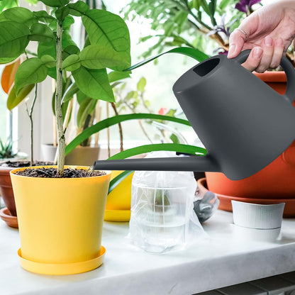 Indoor and Outdoor Watering Can - Long Spout -1/2 Gallon (64oz) - Black