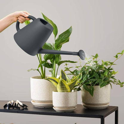 Indoor and Outdoor Watering Can - Long Spout -1/2 Gallon (64oz) - Black
