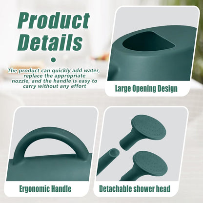 Indoor and Outdoor Watering Can - Long Spout -1/2 Gallon (64oz) - Black