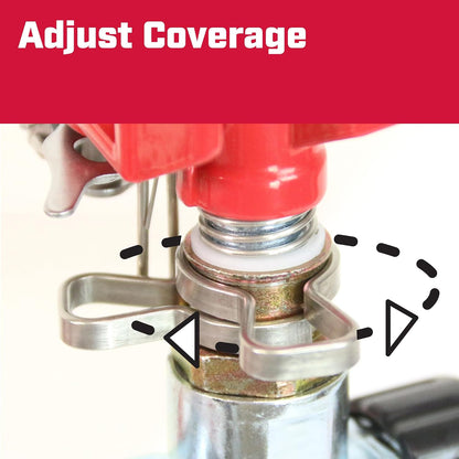 Wheeled Impact Sprinkler, 360° Automatic, Up to 85 ft Coverage, Red