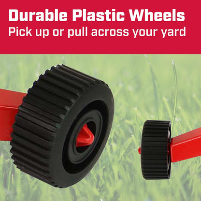 Wheeled Impact Sprinkler, 360° Automatic, Up to 85 ft Coverage, Red