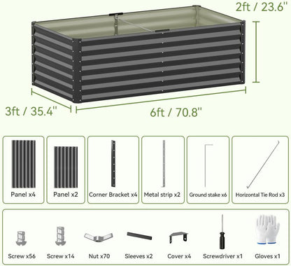 2 Pack Planter Box with Trellis and Wheels, 48In Elevated Raised Garden Bed, Drainage Holes, Outdoor Lattice for Climbing Flowers, Vegetables, Patio Balcony, Brown