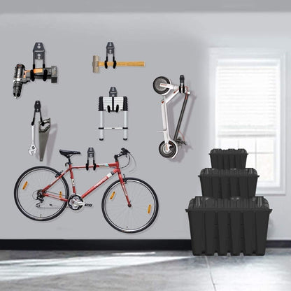 Garage Hooks, 12 Pack Wall Storage Hook Includes 2 Extension Cord Holder, Utility Organization, Heavy Duty Wall Mount Hangers for Hanging Bike, Ladder, Garden Tools