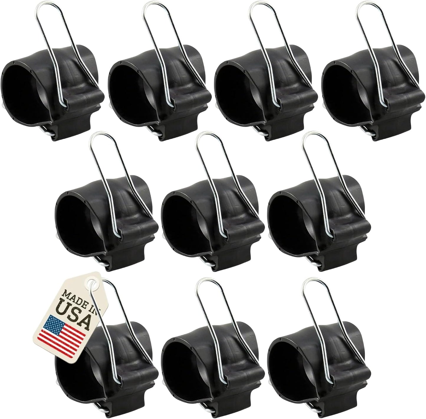 Reusable Greenhouse Clips Made in USA – Orchid Clips, Plant Support Clips & Cord Clips – Heavy-Duty, Weather-Resistant & Durable – Secure Stems, Vines, Wires, Cables, Tomato Plants – Indoor & Outdoor
