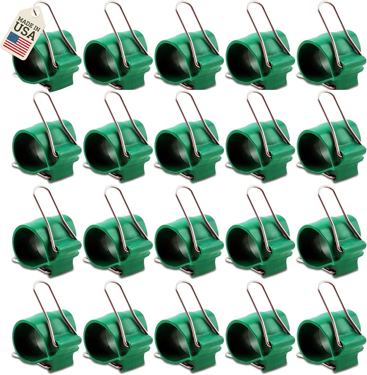 Reusable Greenhouse Clips Made in USA – Orchid Clips, Plant Support Clips & Cord Clips – Heavy-Duty, Weather-Resistant & Durable – Secure Stems, Vines, Wires, Cables, Tomato Plants – Indoor & Outdoor