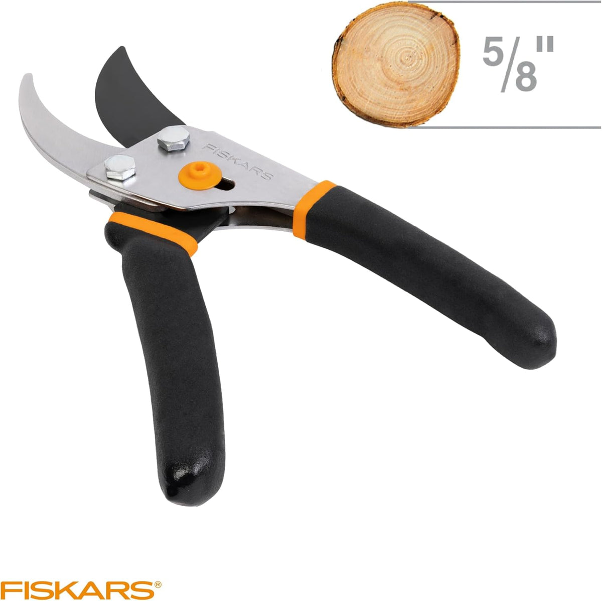 Bypass Pruning Shears, 5/8" Cut Capacity Garden Clippers