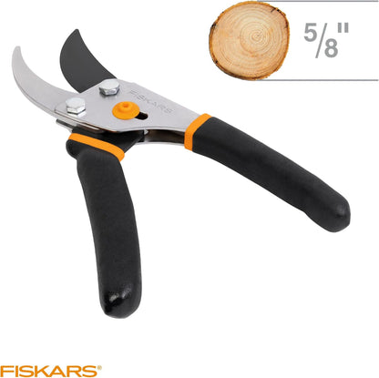 Bypass Pruning Shears, 5/8" Cut Capacity Garden Clippers