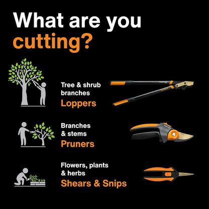 Bypass Pruning Shears, 5/8" Cut Capacity Garden Clippers