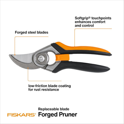 Bypass Pruning Shears, 5/8" Cut Capacity Garden Clippers