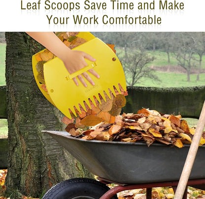 Leaf Scoops Hand Rakes -Large Leaf Grabber for Picking Up Yard Leaves, Lawn Garbage and Grass Clippings
