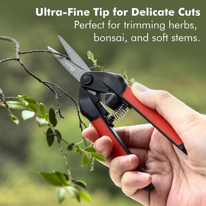 Garden Pruning Shears 2 Pack with Sharp Stainless Steel Blades