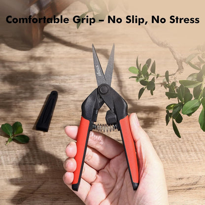 Garden Pruning Shears 2 Pack with Sharp Stainless Steel Blades