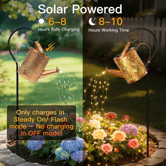 Solar Watering Can Lights Hummingbird, Garden Birthday Gifts for Women
