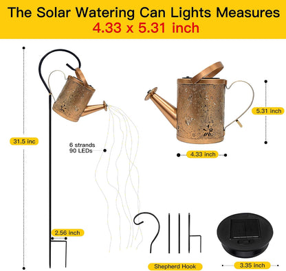 Solar Watering Can Lights Hummingbird, Garden Birthday Gifts for Women