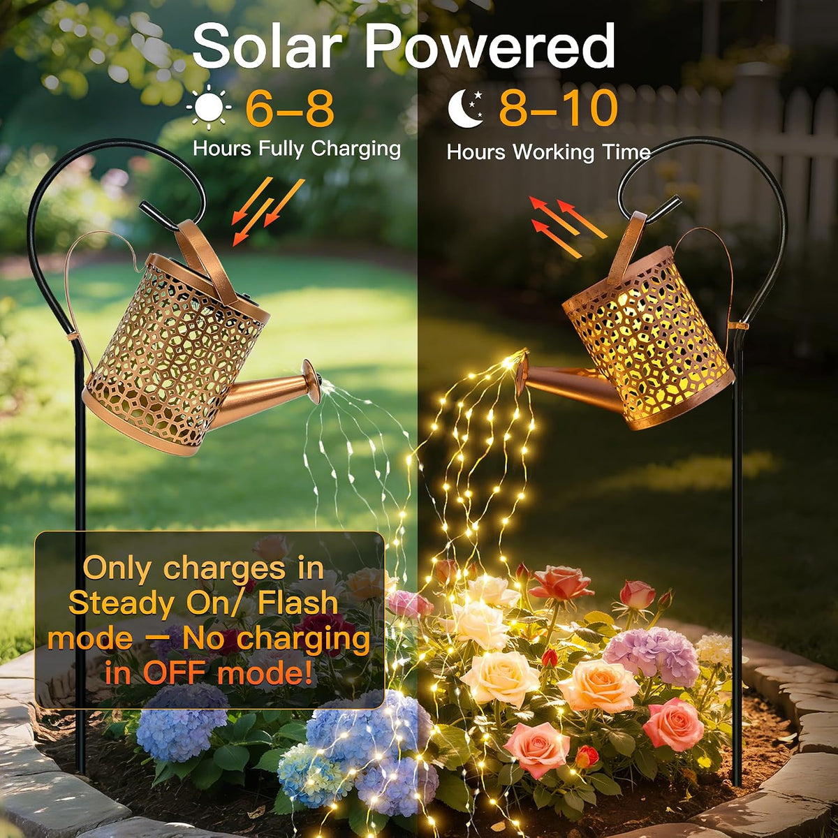 Solar Watering Can Lights Hummingbird, Garden Birthday Gifts for Women