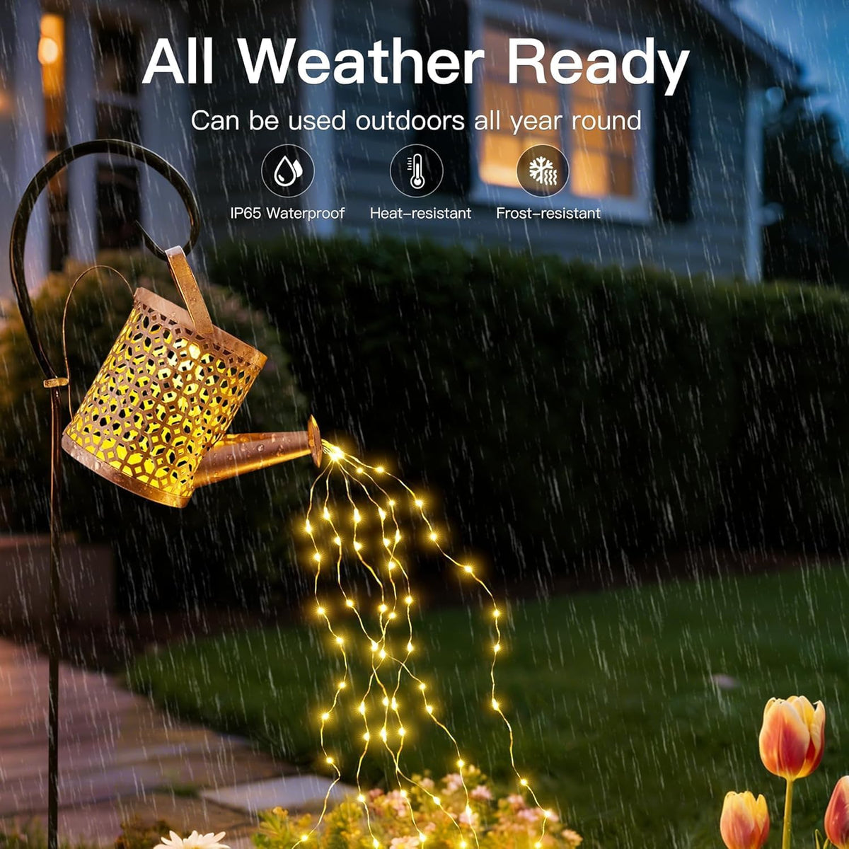 Solar Watering Can Lights Hummingbird, Garden Birthday Gifts for Women