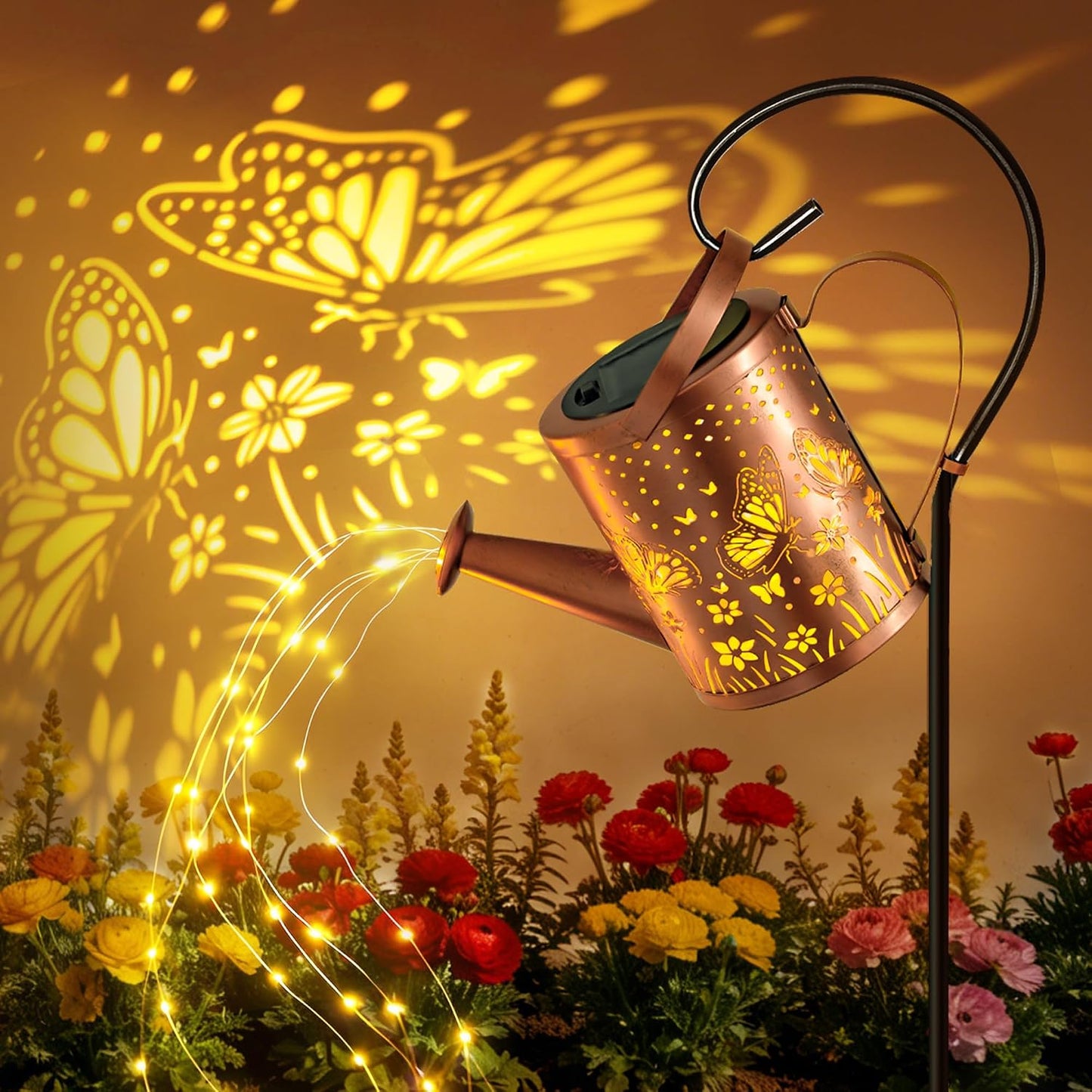 Solar Watering Can Lights Hummingbird, Garden Birthday Gifts for Women
