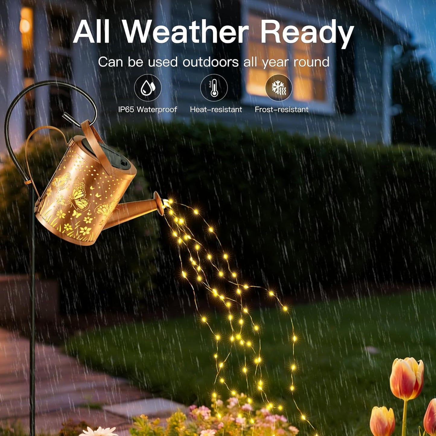 Solar Watering Can Lights Hummingbird, Garden Birthday Gifts for Women
