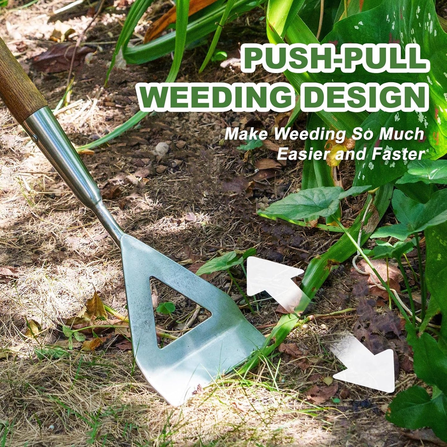 Women's Dutch Hoe, 51'' Long Handle Dutch Hoe Weeder for Weeds