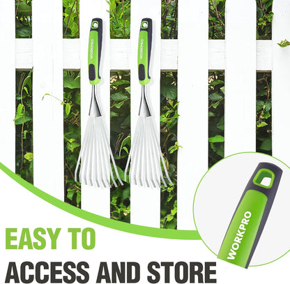 16" Hand Rake, Garden Rake with Soft Handle