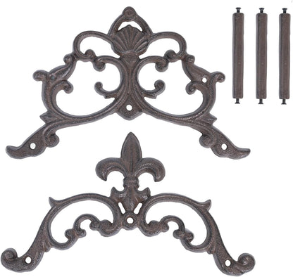 Cast Iron Garden Hose Holder, Sturday Wall Mount Hose Storage (Brown)