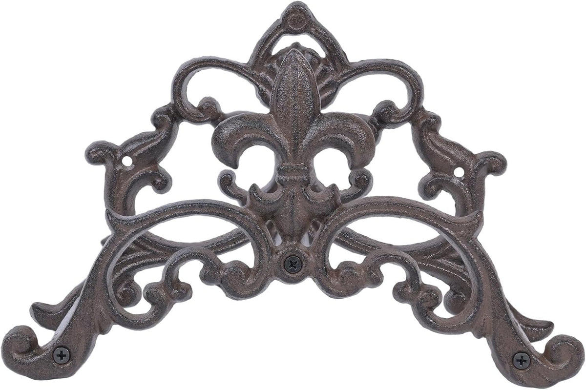 Cast Iron Garden Hose Holder, Sturday Wall Mount Hose Storage (Brown)