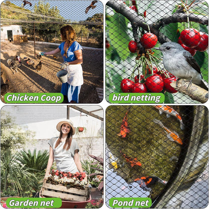 Garden Mesh Netting 20x30 FT Heavy Duty Garden Bird Net Mesh Pest Barrier Reusable Ultra Fine Deer Fence Netting Crops Row Cover Raised Bed Protect Fruits Flower Vegetables from Bird Deer Squirrel