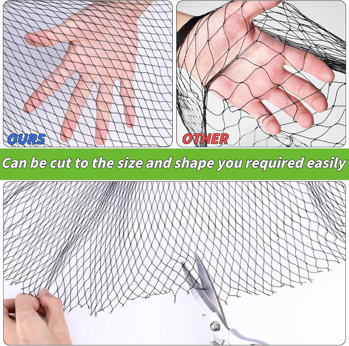 Garden Mesh Netting 20x30 FT Heavy Duty Garden Bird Net Mesh Pest Barrier Reusable Ultra Fine Deer Fence Netting Crops Row Cover Raised Bed Protect Fruits Flower Vegetables from Bird Deer Squirrel
