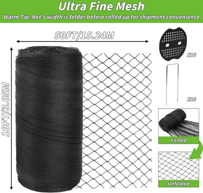 Garden Mesh Netting 20x30 FT Heavy Duty Garden Bird Net Mesh Pest Barrier Reusable Ultra Fine Deer Fence Netting Crops Row Cover Raised Bed Protect Fruits Flower Vegetables from Bird Deer Squirrel