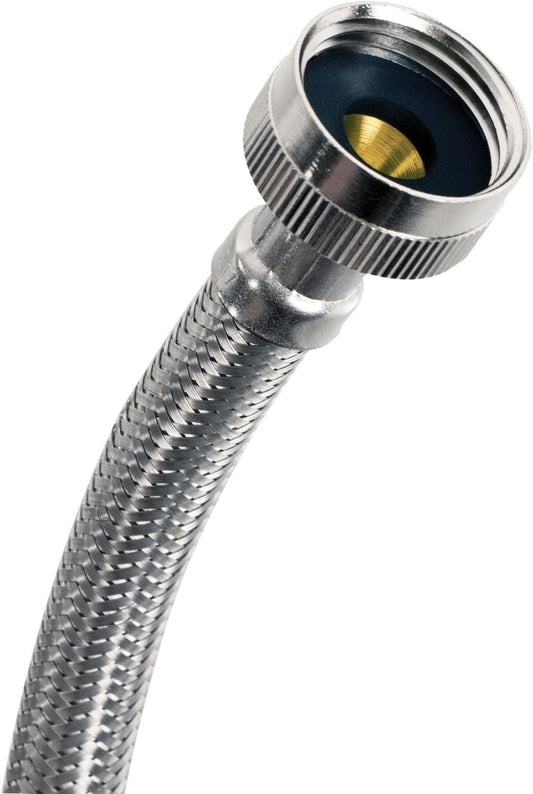 Washing Machine Hoses (2 Pack), Hot and Cold Water Supply Lines, 4 Feet, PVC Core with Premium Braided Stainless Steel