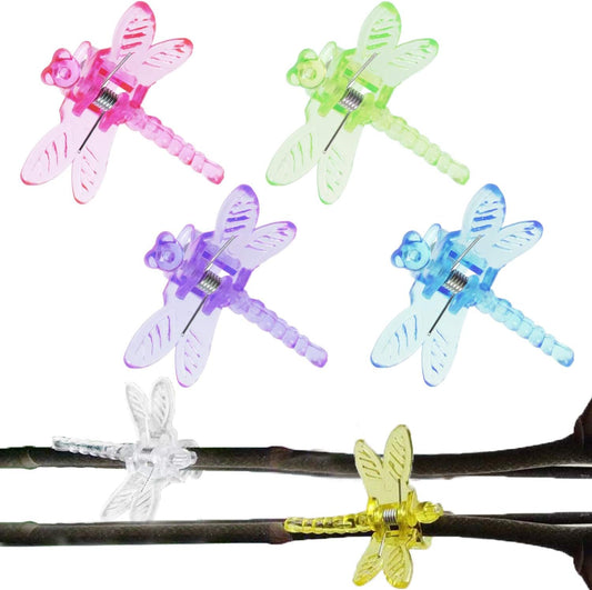 Dragonfly Plant Clips - 30PCS Mix Color Orchid & Vine Support Clips