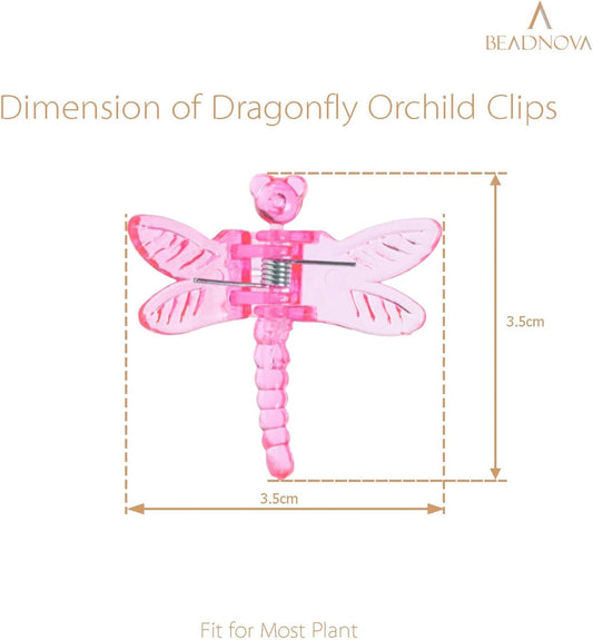 Dragonfly Plant Clips - 30PCS Mix Color Orchid & Vine Support Clips