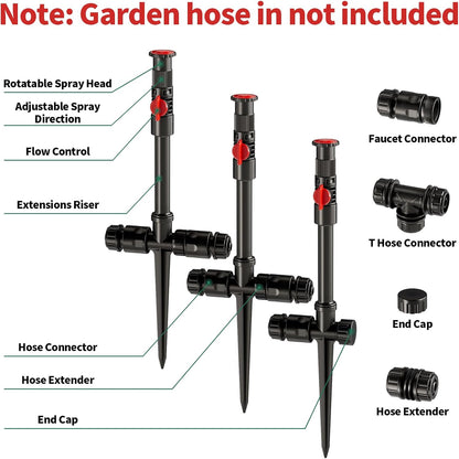Flexible Sprinkler System, Above Ground DIY Irrigation Kit